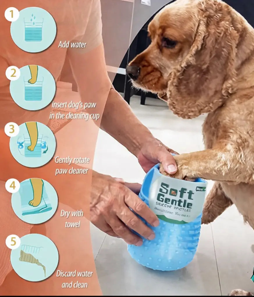 2-in-1 Portable Dog Paw Cleaner and Foot Washer