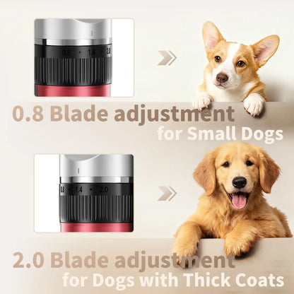 KALHELA Dog Clippers Low Noise LCD Digital Display Quiet Grooming Kit Rechargeable Cordless Pet Hair Clipper Trimmer Shaver for Small & Large Dogs Cats Animals Whisper-Quiet Ultra-Quiet Low Vibration Tech