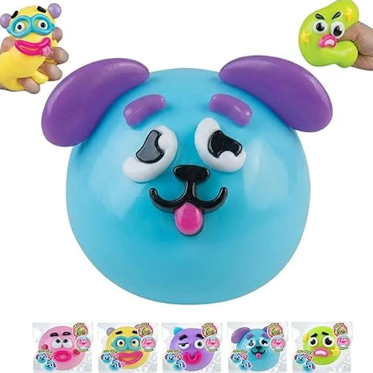 Smushers Squishy Cutie Toy - Multi-Sensory Stress Relief Dog Face Swap Toy, Soft and Moldable, Safe Maltose Material, Portable Decompression Favors for Parties and Anxiety Relief