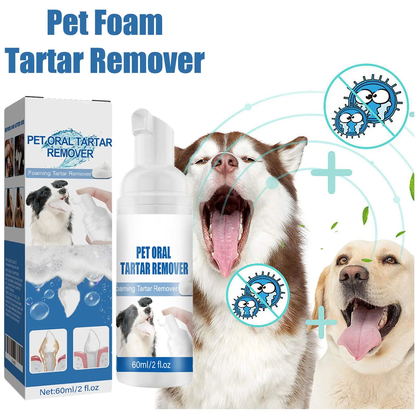 Truerelief Veterinary-Approved Dog Oral Care Spray for Breath Freshening and Plaque Softening, No-Brushing Solution for Tartar Reduction and Gum Health