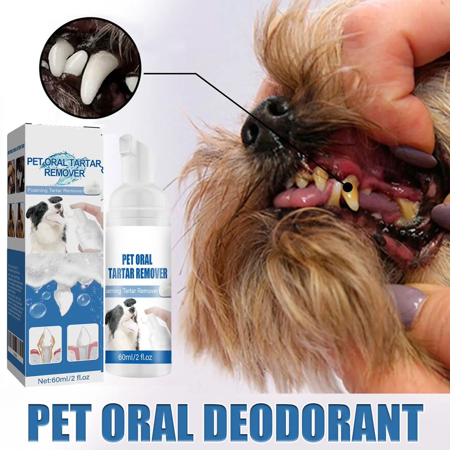 Truerelief Veterinary-Approved Dog Oral Care Spray for Breath Freshening and Plaque Softening, No-Brushing Solution for Tartar Reduction and Gum Health