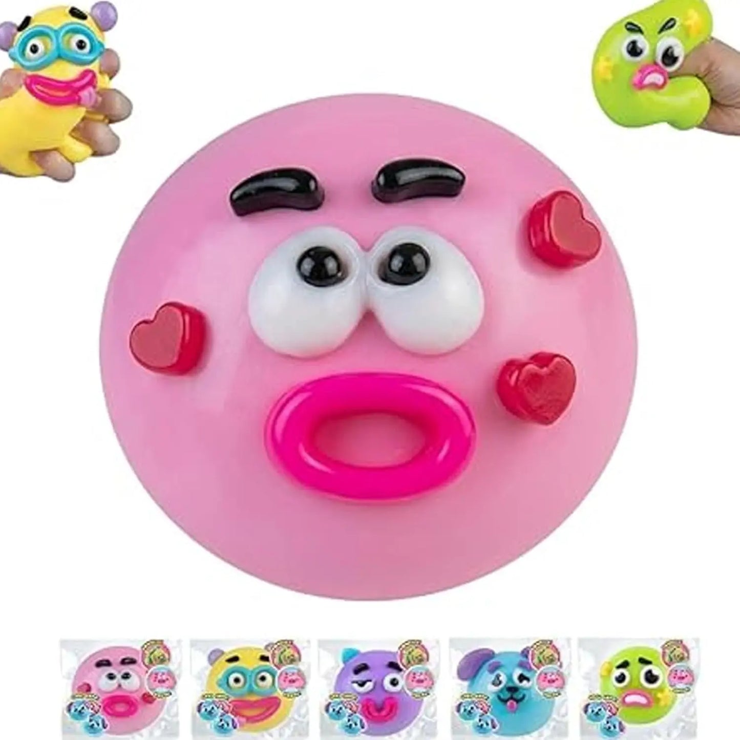Smushers Squishy Cutie Toy - Multi-Sensory Stress Relief Dog Face Swap Toy, Soft and Moldable, Safe Maltose Material, Portable Decompression Favors for Parties and Anxiety Relief