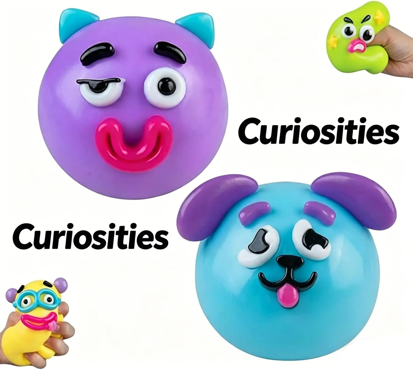 Smushers Squishy Cutie Toy - Multi-Sensory Stress Relief Dog Face Swap Toy, Soft and Moldable, Safe Maltose Material, Portable Decompression Favors for Parties and Anxiety Relief