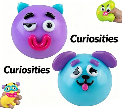 Smushers Squishy Cutie Toy - Multi-Sensory Stress Relief Dog Face Swap Toy, Soft and Moldable, Safe Maltose Material, Portable Decompression Favors for Parties and Anxiety Relief