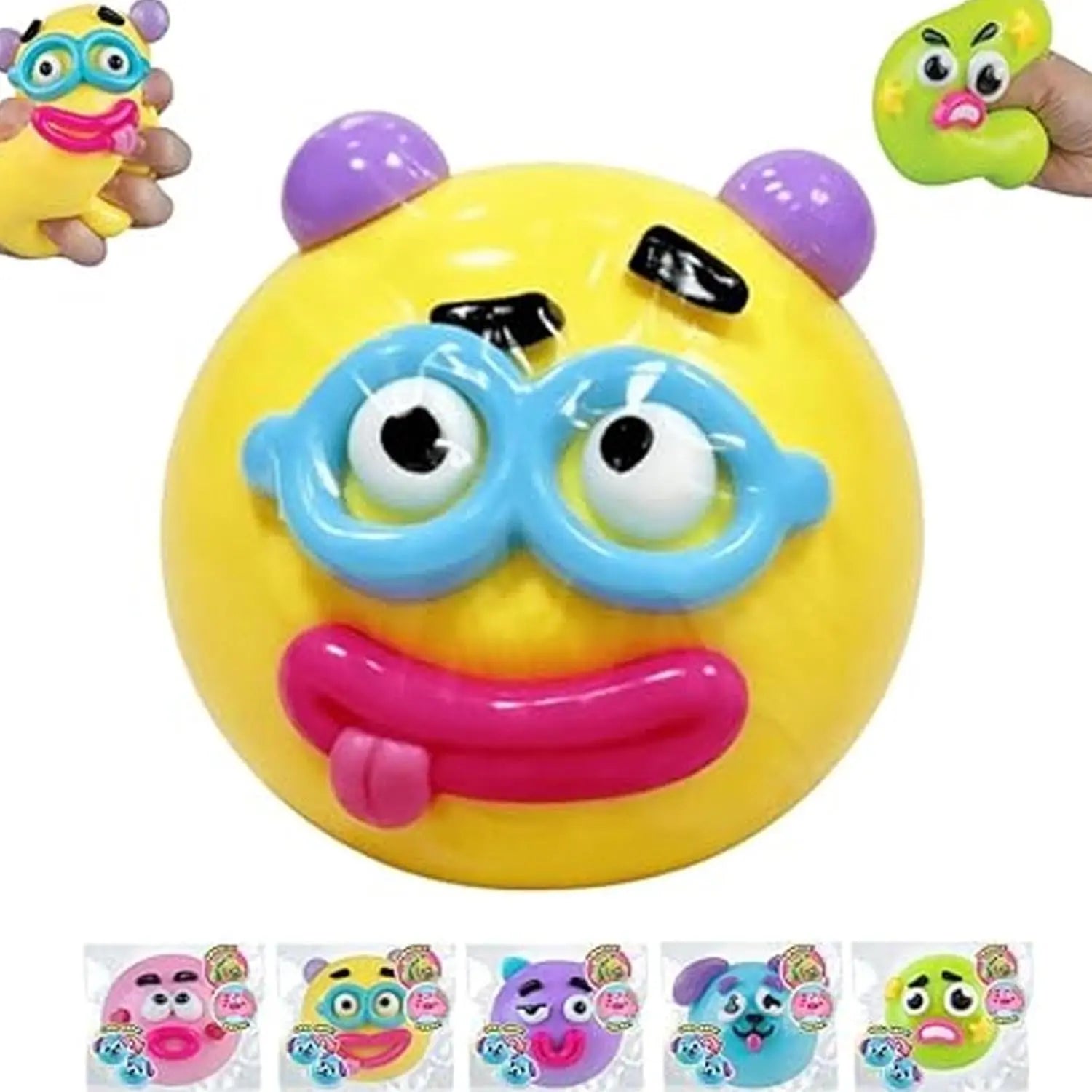 Smushers Squishy Cutie Toy - Multi-Sensory Stress Relief Dog Face Swap Toy, Soft and Moldable, Safe Maltose Material, Portable Decompression Favors for Parties and Anxiety Relief