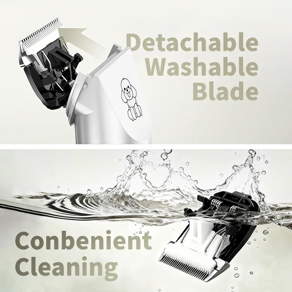 KALHELA Dog Clippers Low Noise LCD Digital Display Quiet Grooming Kit Rechargeable Cordless Pet Hair Clipper Trimmer Shaver for Small & Large Dogs Cats Animals Whisper-Quiet Ultra-Quiet Low Vibration Tech