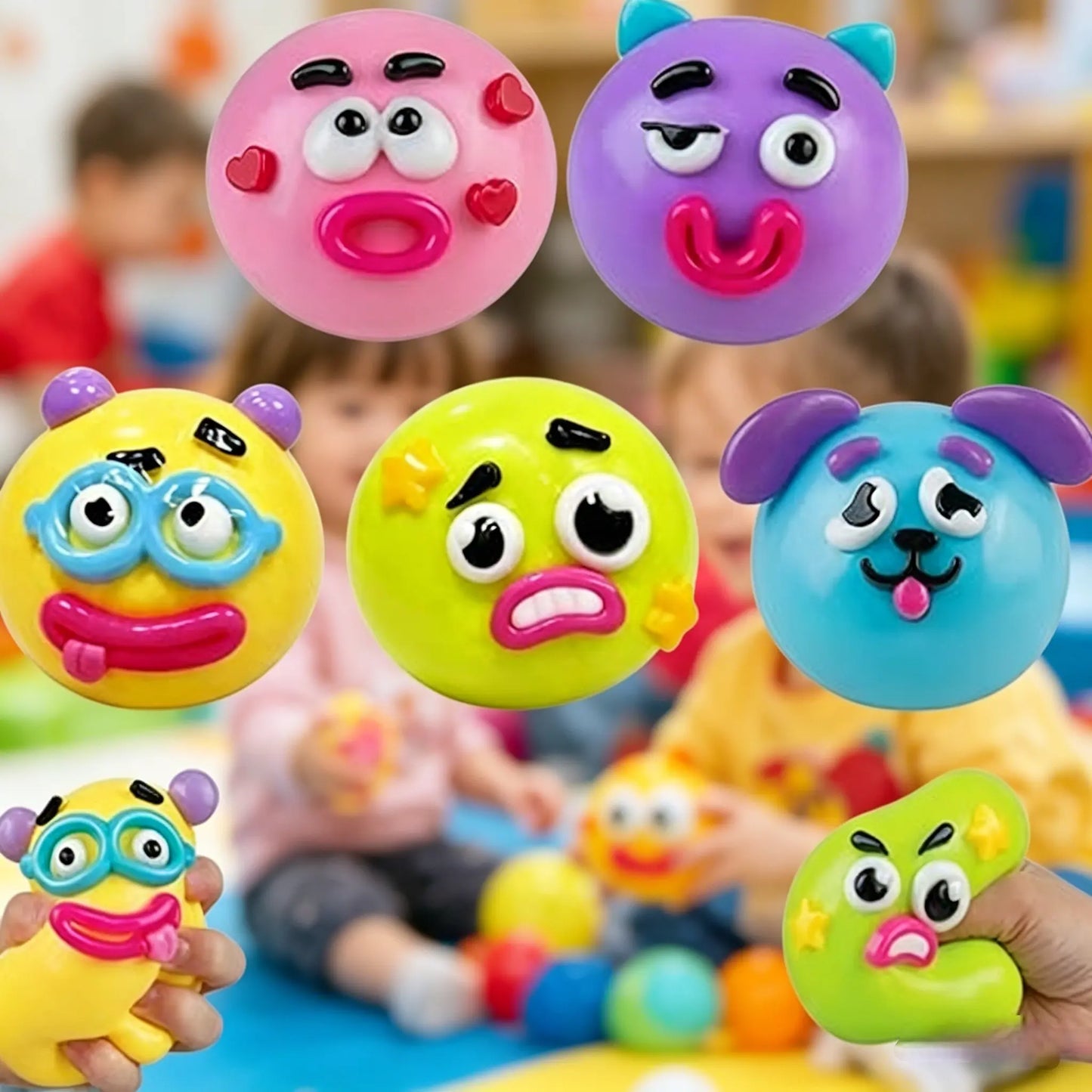 Smushers Squishy Cutie Toy - Multi-Sensory Stress Relief Dog Face Swap Toy, Soft and Moldable, Safe Maltose Material, Portable Decompression Favors for Parties and Anxiety Relief
